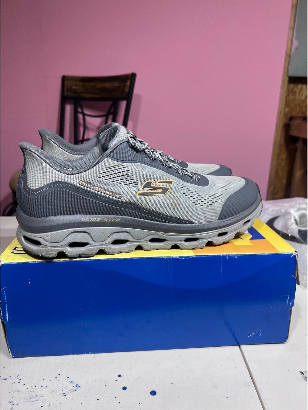 Skechers Adventure Grey Wide Fit Men's Sneakers Size 13